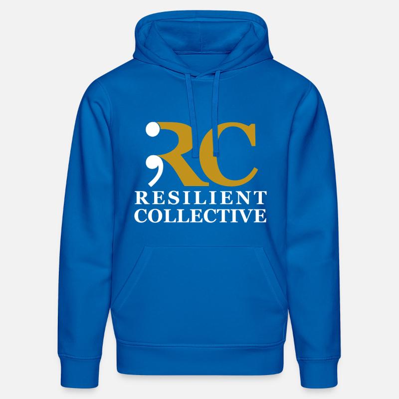 Emblème du Collectif Résilient - Sweat à capuche bio DRUMMER Stanley/Stella Unisexe - bleu roi