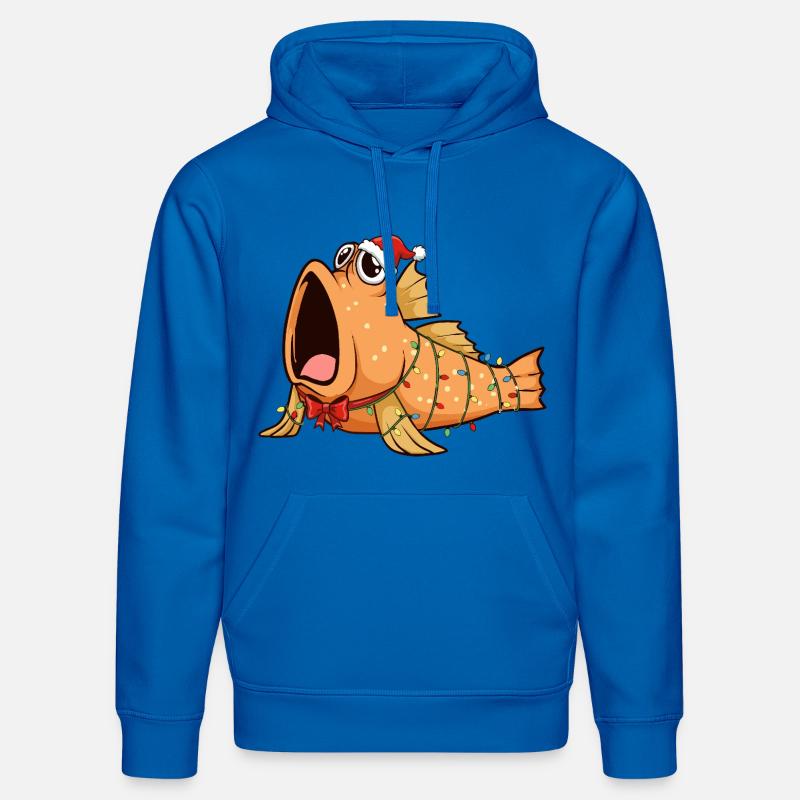 Drôle de Mudskipper - Noël - Sweat à capuche bio DRUMMER Stanley/Stella Unisexe - bleu roi