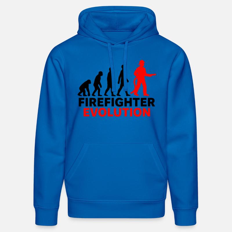 Firefighter Evolution Hero Gift Cool - Stanley/Stella DRUMMER Unisex Organic Hoodie - royal blue