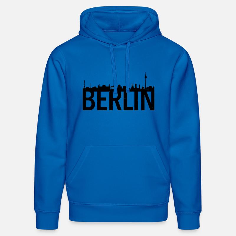 Skyline de Berlin - Sweat à capuche bio DRUMMER Stanley/Stella Unisexe - bleu roi