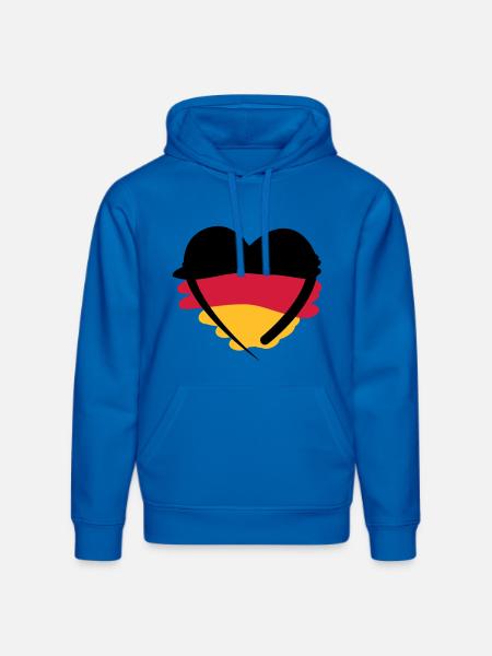 Deutschland Herz - Stanley/Stella Unisex Bio-Hoodie DRUMMER - Königsblau