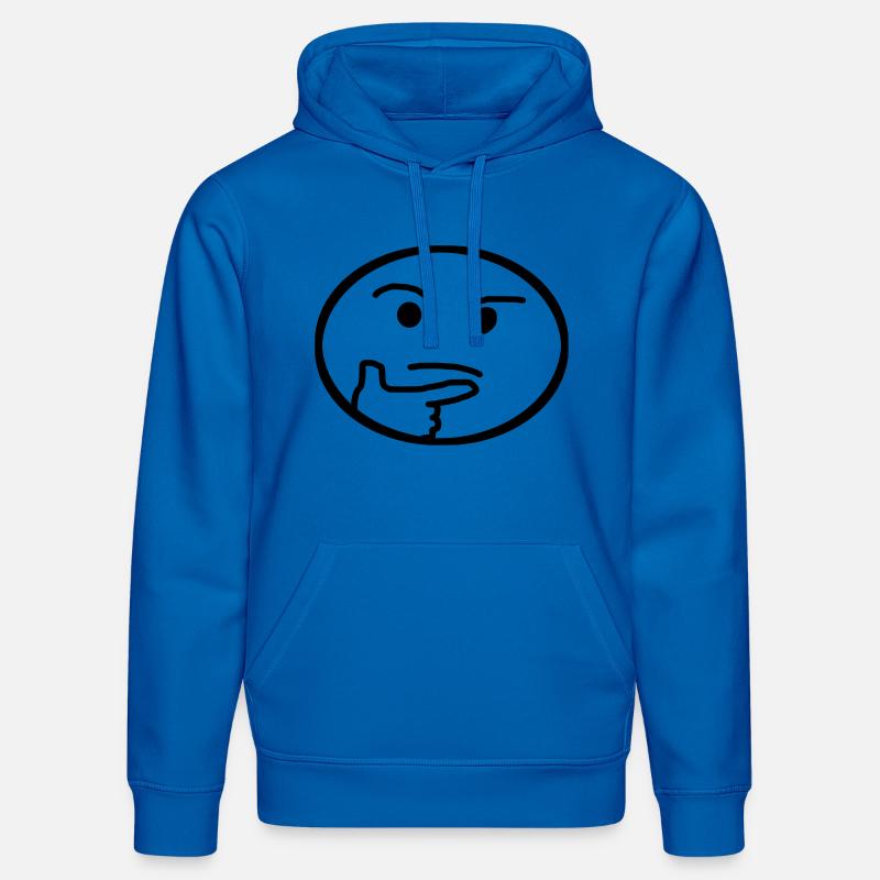 , emoji, réfléchi - Sweat à capuche bio DRUMMER Stanley/Stella Unisexe - bleu roi