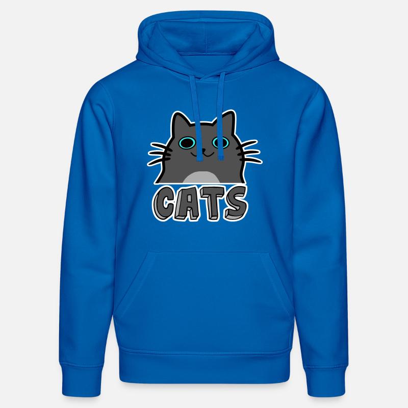 Chats de dessin animé - Sweat à capuche bio DRUMMER Stanley/Stella Unisexe - bleu roi