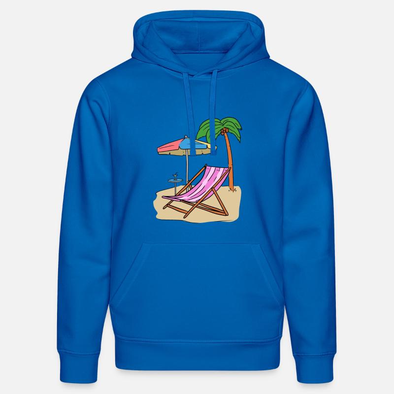 Vacances Palmen plage île Loisirs Mer - Sweat à capuche bio DRUMMER Stanley/Stella Unisexe - bleu roi