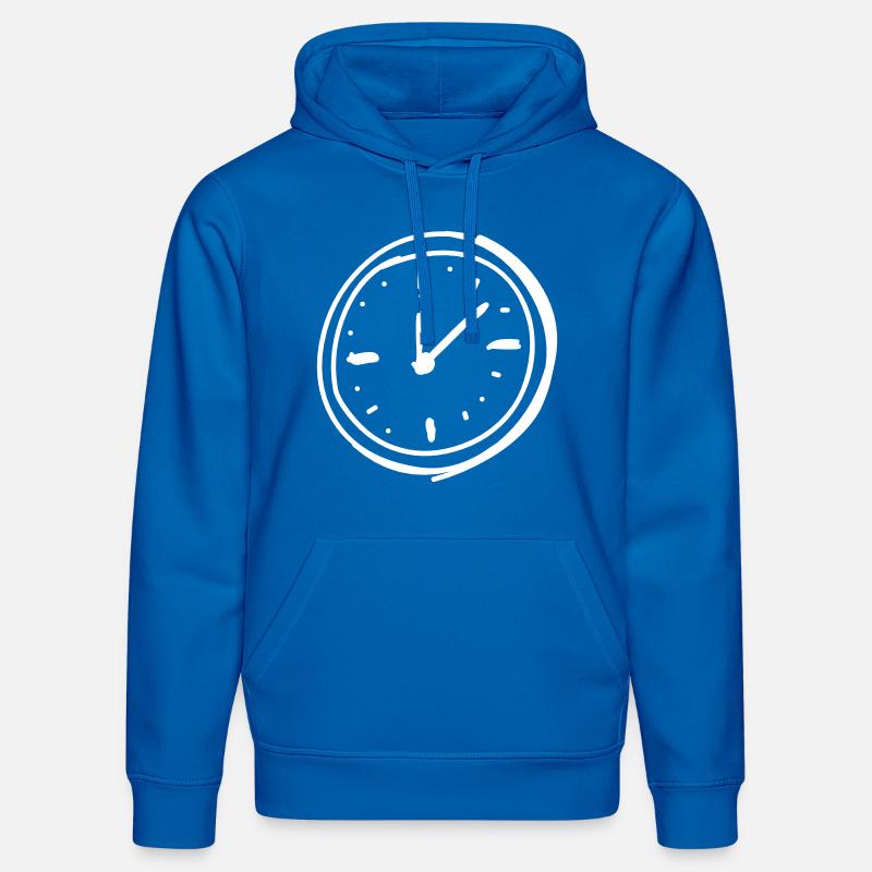 Horloge de pointeur - Sweat à capuche bio DRUMMER Stanley/Stella Unisexe - bleu roi