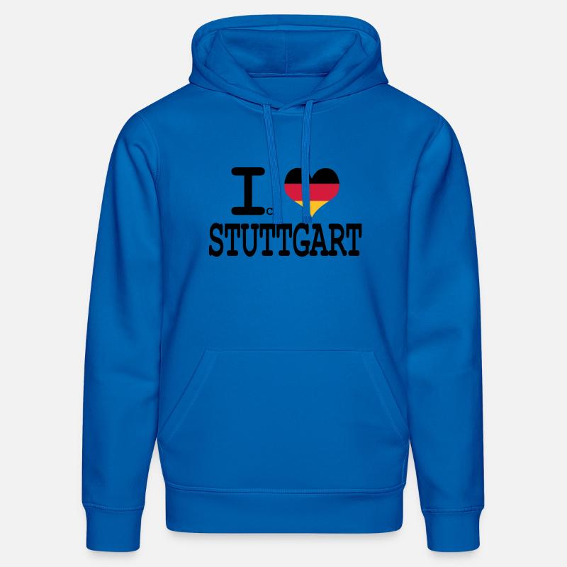 J'aime Stuttgart - Sweat à capuche bio DRUMMER Stanley/Stella Unisexe - bleu roi