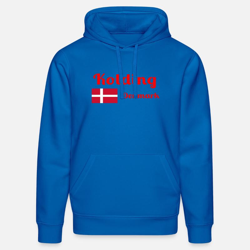 Kolding Danemark - Imprimés élégants - Sweat à capuche bio DRUMMER Stanley/Stella Unisexe - bleu roi
