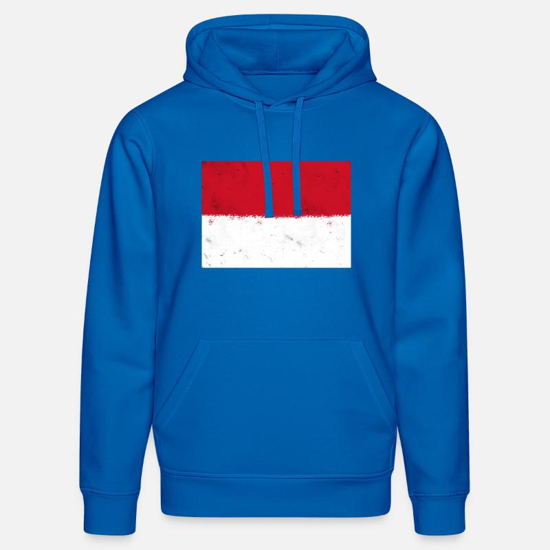 Drapeau de Monaco - Sweat à capuche bio DRUMMER Stanley/Stella Unisexe - bleu roi