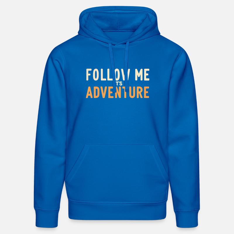 Suivez-Moi C'est l'Aventure - Sweat à capuche bio DRUMMER Stanley/Stella Unisexe - bleu roi