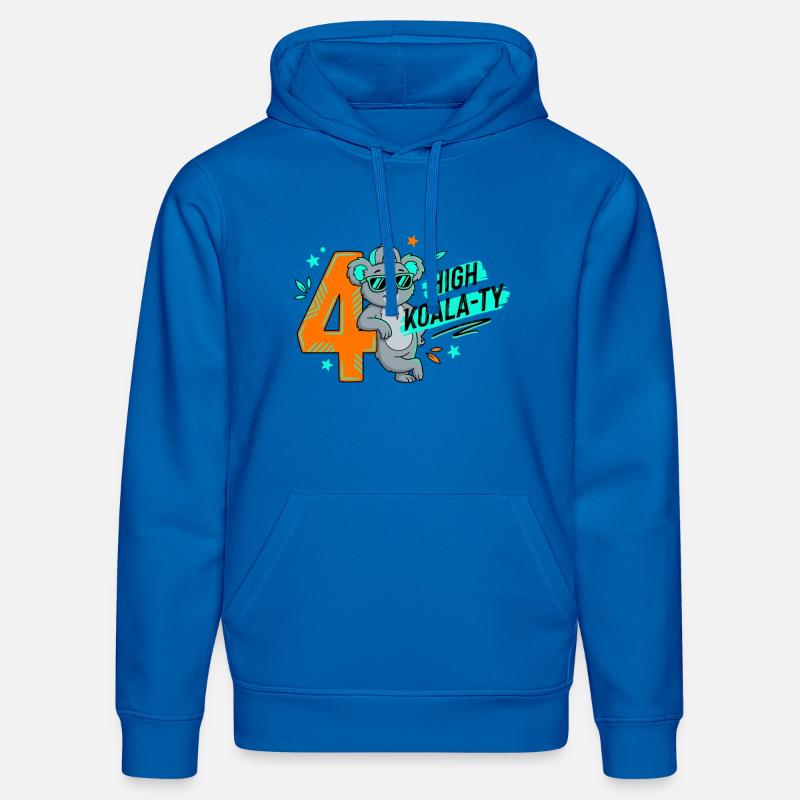 4e anniversaire de High Koala-Ty - Sweat à capuche bio DRUMMER Stanley/Stella Unisexe - bleu roi