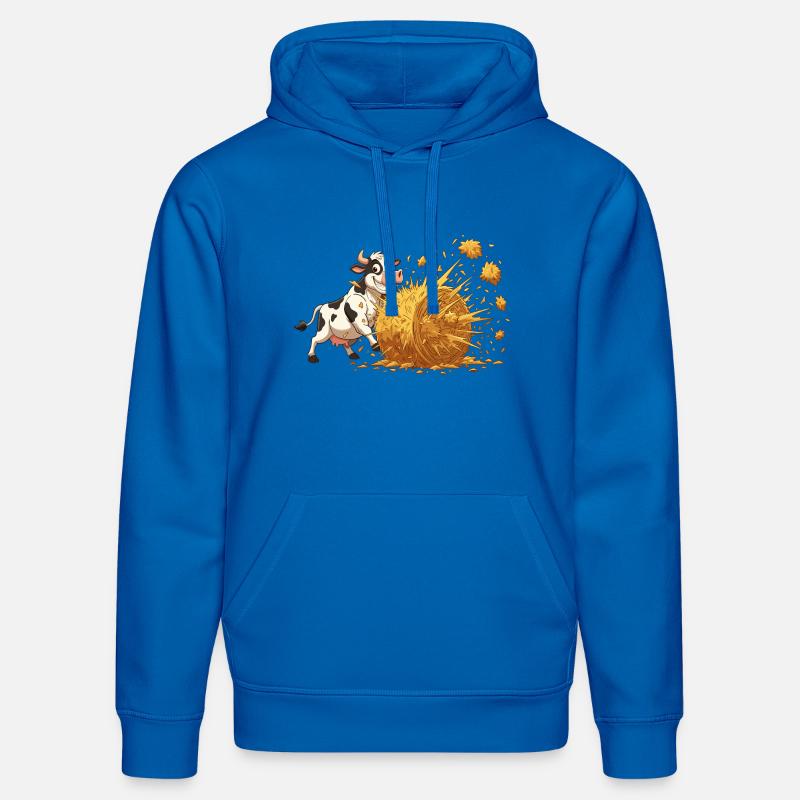 Explosion de vache et de foin - Sweat à capuche bio DRUMMER Stanley/Stella Unisexe - bleu roi