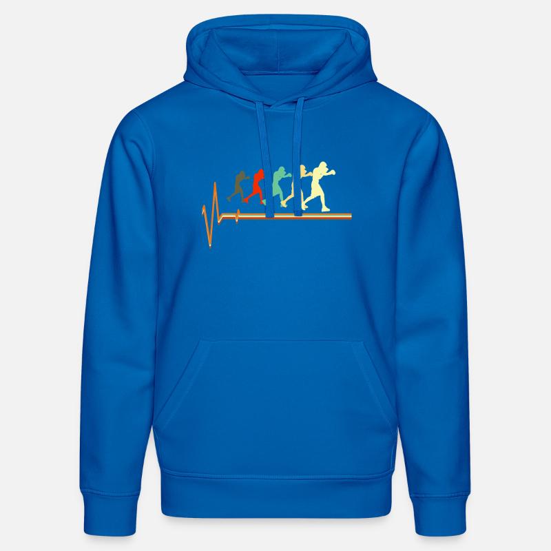 Boxe Heartbeat Evolution Rétro Fighter Design - Sweat à capuche bio DRUMMER Stanley/Stella Unisexe - bleu roi