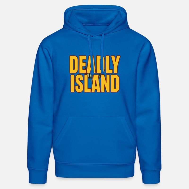 Texte en gras de l’île - Sweat à capuche bio DRUMMER Stanley/Stella Unisexe - bleu roi