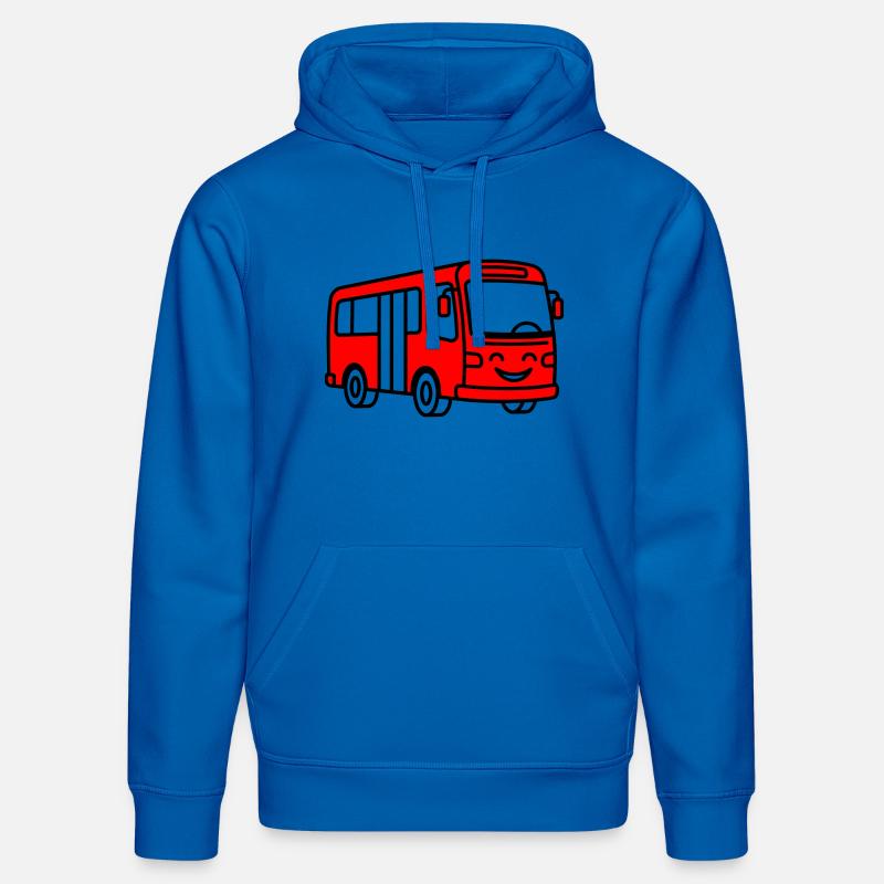 Dessin animé de bus - Sweat à capuche bio DRUMMER Stanley/Stella Unisexe - bleu roi