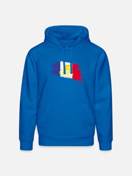 France Flag with Bicycle – Cycling Design - Stanley/Stella DRUMMER Unisex Organic Hoodie - royal blue