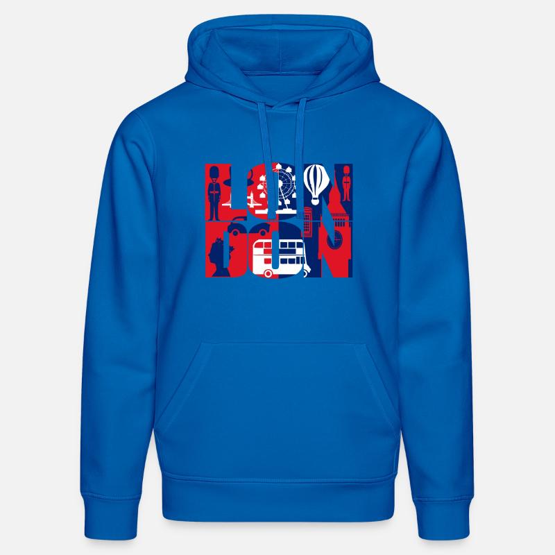 Londres - Sweat à capuche bio DRUMMER Stanley/Stella Unisexe - bleu roi