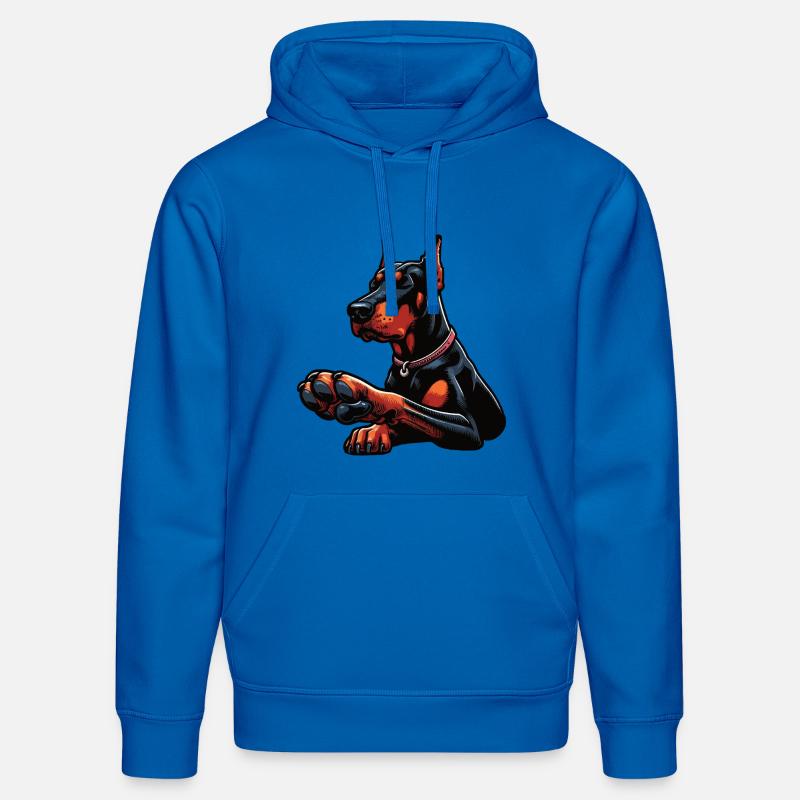 Doberman Doberman Propriétaire Doberman Lovers - Sweat à capuche bio DRUMMER Stanley/Stella Unisexe - bleu roi