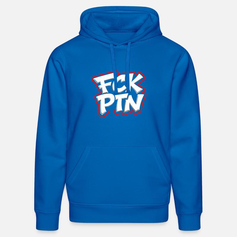 Déclaration anti-Poutine du FCK PTN - Sweat à capuche bio DRUMMER Stanley/Stella Unisexe - bleu roi