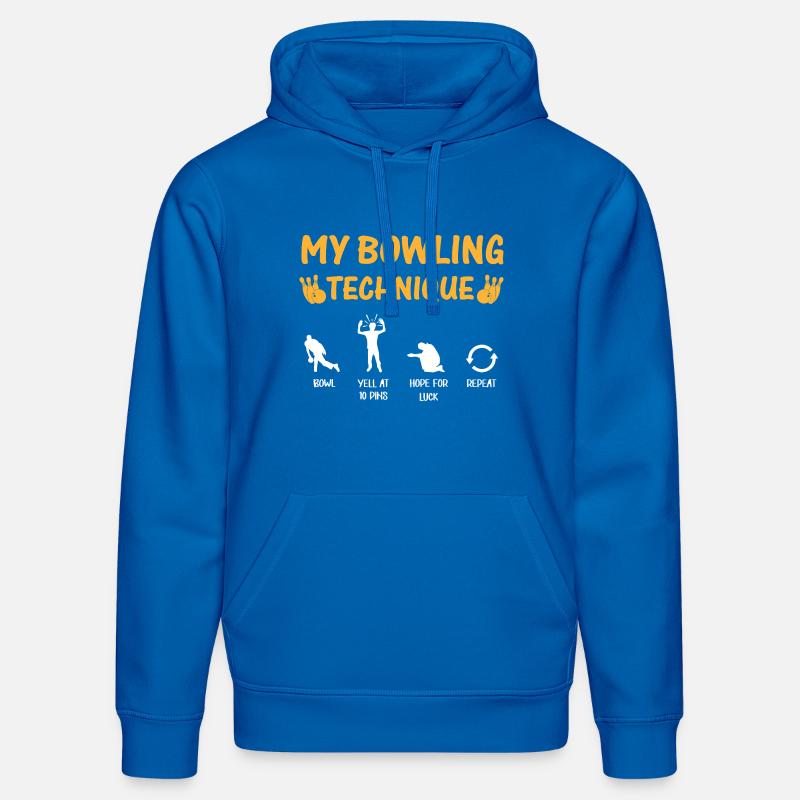 Mon Tee de Technique de Bowling - Sweat à capuche bio DRUMMER Stanley/Stella Unisexe - bleu roi