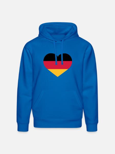 Deutschland Herz | Herz | Heart - Stanley/Stella DRUMMER Unisex Organic Hoodie - royal blue