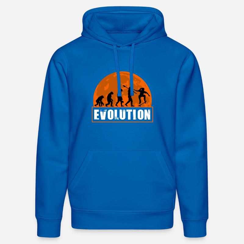 Skateboard Evolution Retro Sunset Skater - Sweat à capuche bio DRUMMER Stanley/Stella Unisexe - bleu roi
