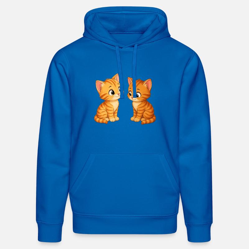 Deux mignons chatons - Sweat à capuche bio DRUMMER Stanley/Stella Unisexe - bleu roi