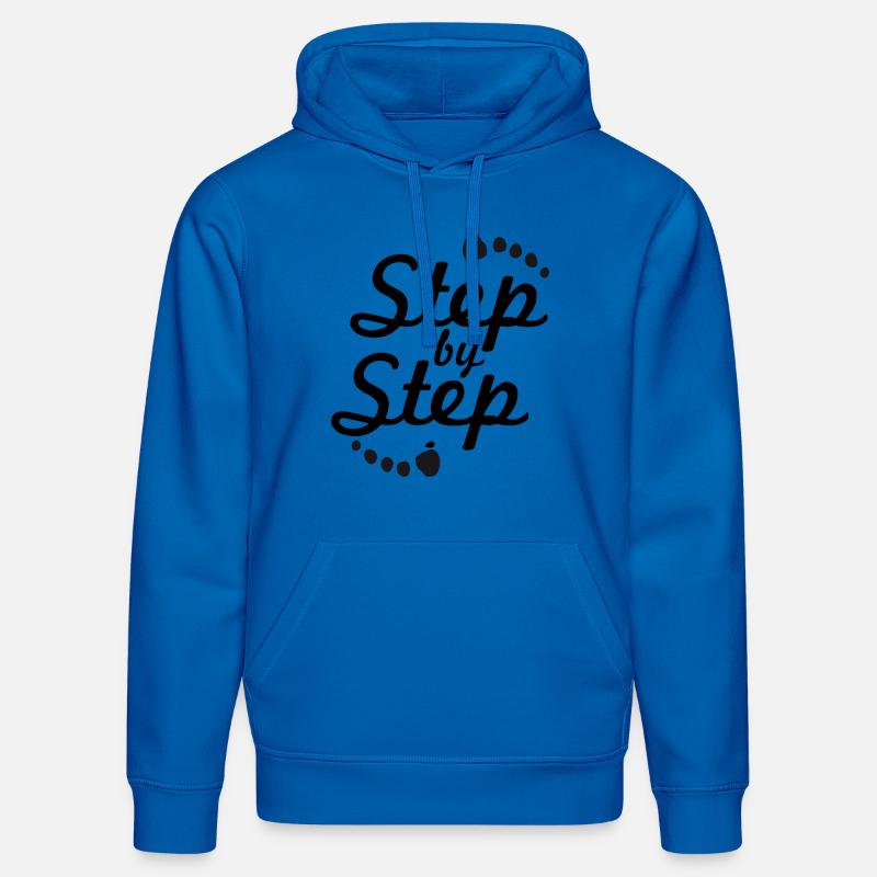 step by step 2 - Sweat à capuche bio DRUMMER Stanley/Stella Unisexe - bleu roi