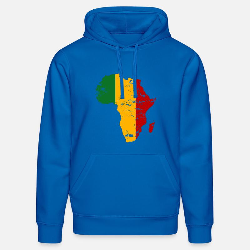 Drapeau du Mali Afrique utilisé - Sweat à capuche bio DRUMMER Stanley/Stella Unisexe - bleu roi