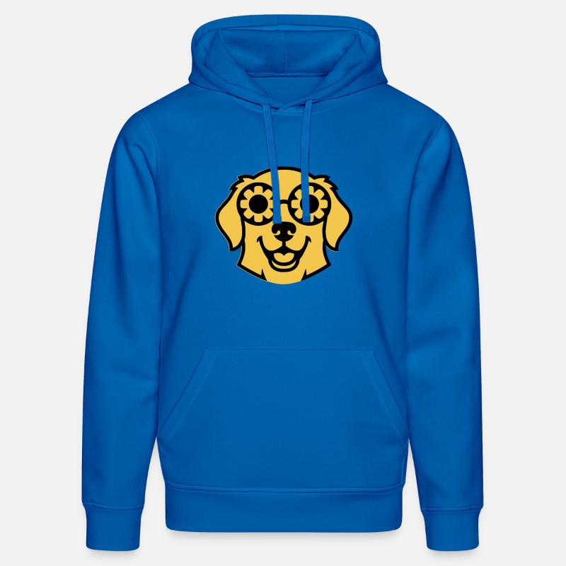 Labrador Blume Brille Peace Comic - Stanley/Stella Unisex Bio-Hoodie DRUMMER  - Königsblau