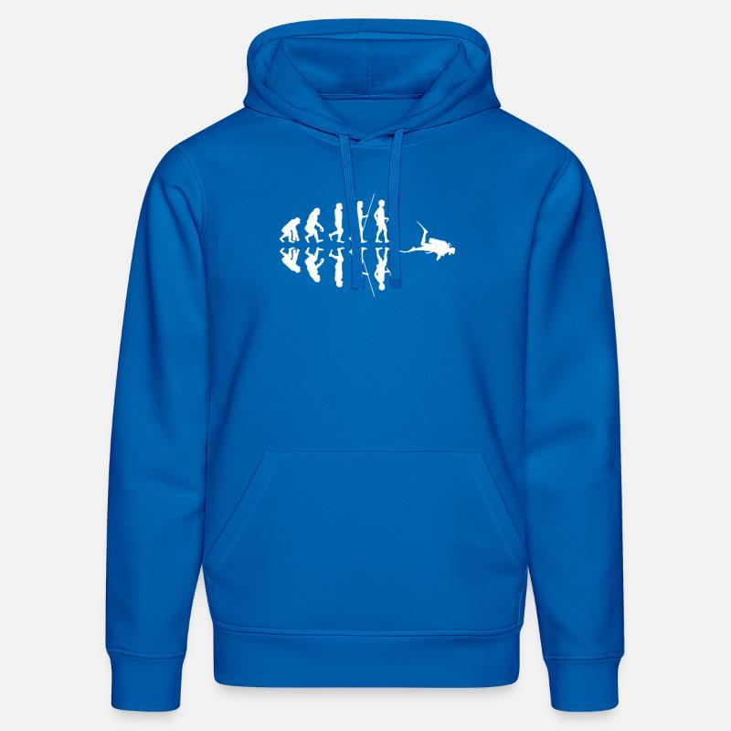 Diving - Diver - Scuba Diving - Evolution - Stanley/Stella DRUMMER Unisex Organic Hoodie - royal blue