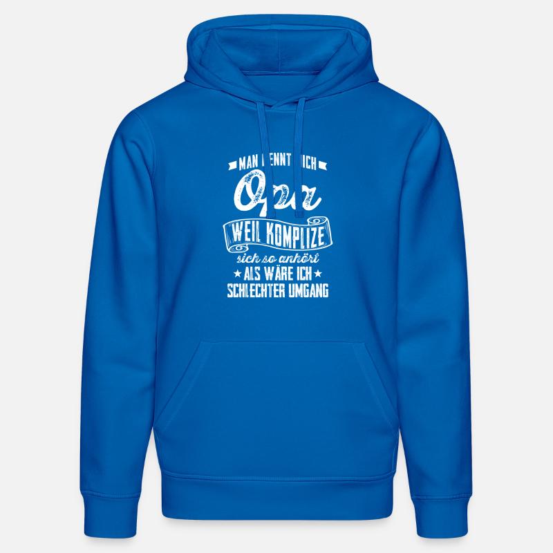 Opa = Komplize? - Geschenk - Stanley/Stella Unisex Bio-Hoodie DRUMMER  - Königsblau