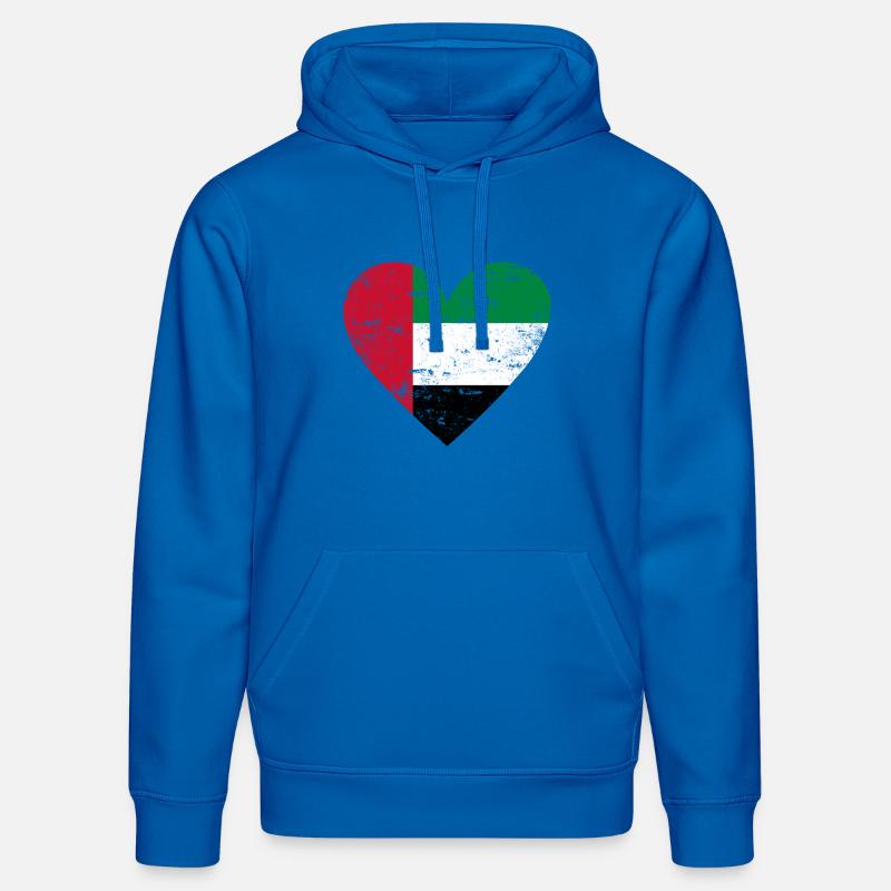 Cœur des Émirats arabes unis - Sweat à capuche bio DRUMMER Stanley/Stella Unisexe - bleu roi