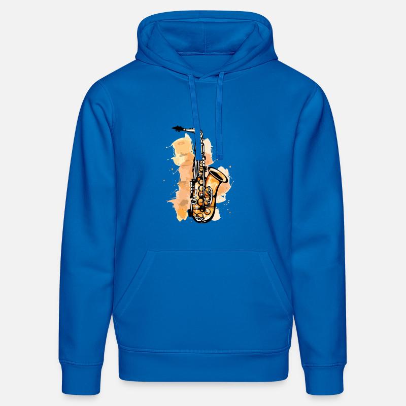 Graphisme pour saxophone - Sweat à capuche bio DRUMMER Stanley/Stella Unisexe - bleu roi