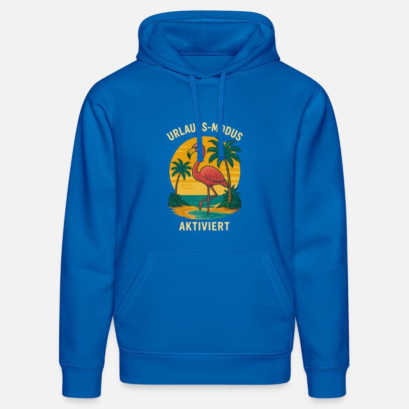 Flamingo Beach Vacances activées - Sweat à capuche bio DRUMMER Stanley/Stella Unisexe - bleu roi