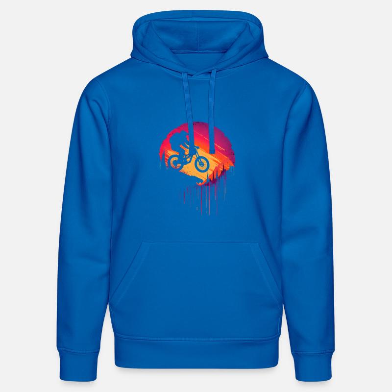 VTT à l’ancienne - Sweat à capuche bio DRUMMER Stanley/Stella Unisexe - bleu roi