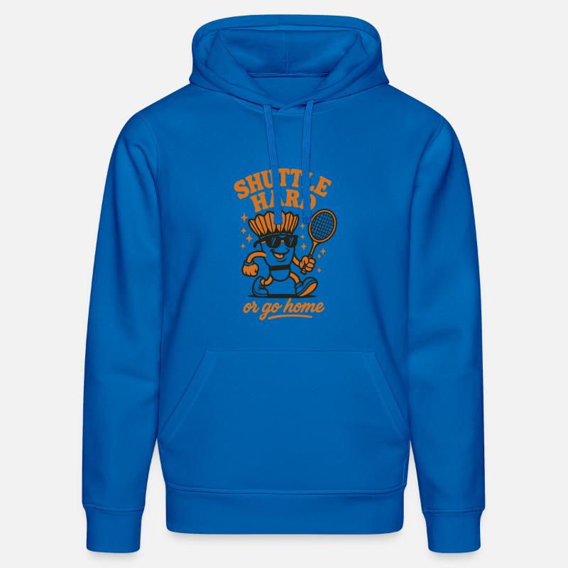 Shuttle Hard | Badminton Motivation Spruch - Stanley/Stella Unisex Bio-Hoodie DRUMMER  - Königsblau