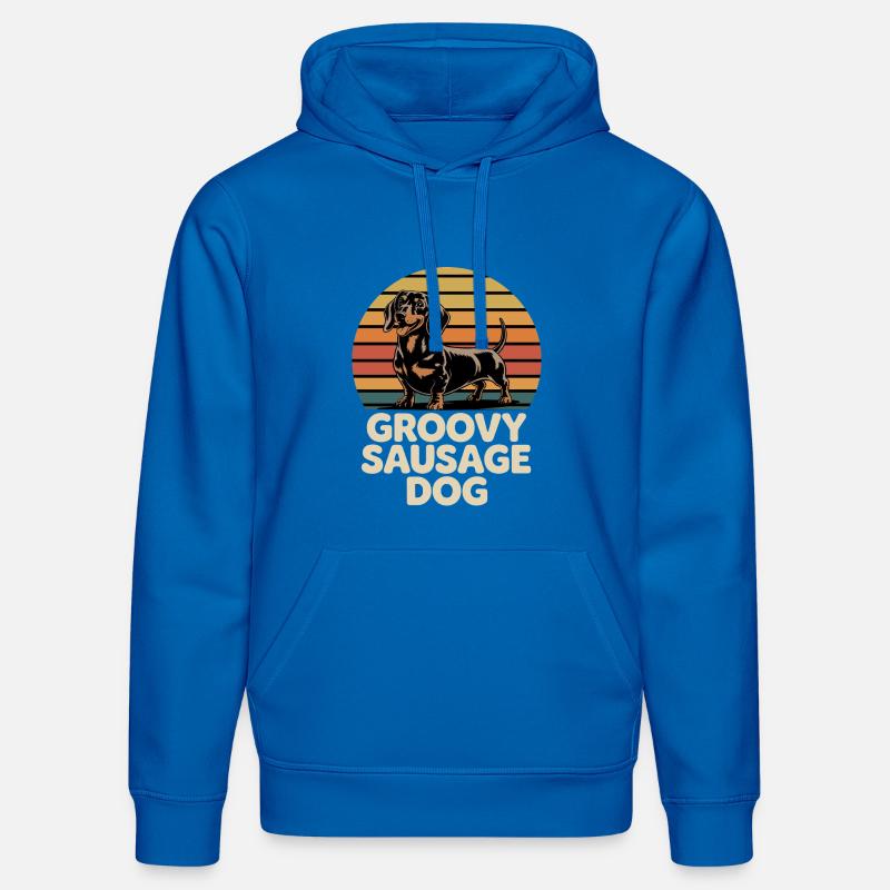 Teckel groovy - Sweat à capuche bio DRUMMER Stanley/Stella Unisexe - bleu roi