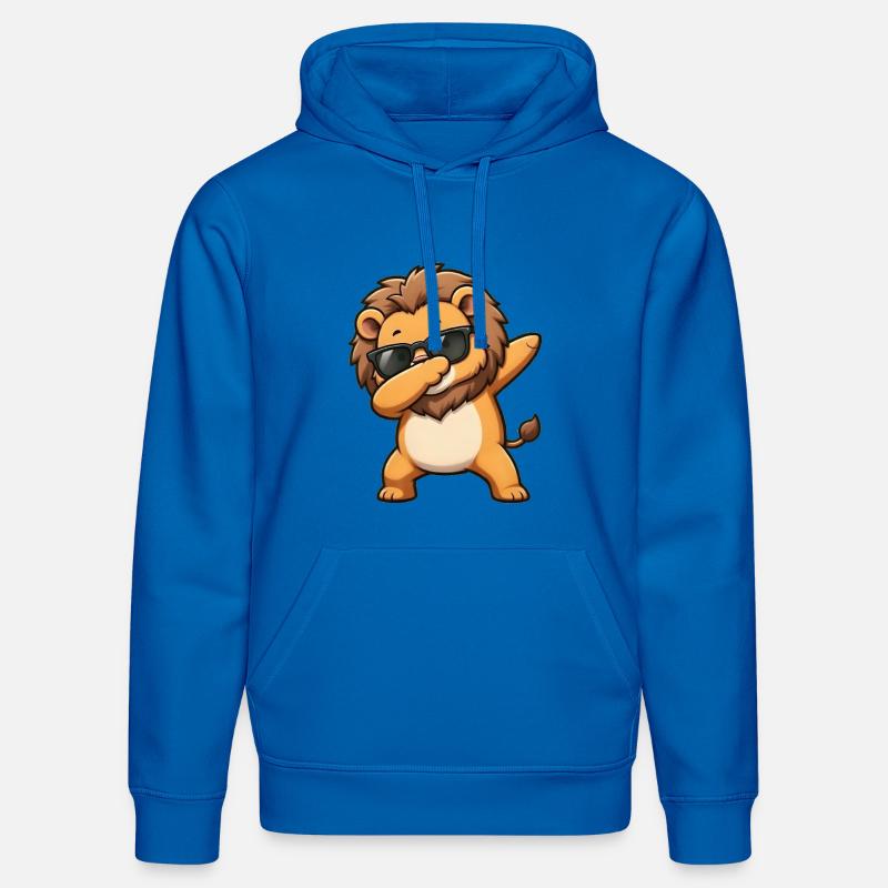 Dabbing Lion - Sweat à capuche bio DRUMMER Stanley/Stella Unisexe - bleu roi