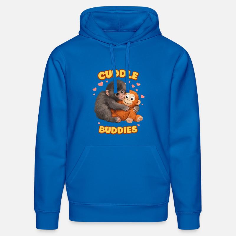 Frappe le singe - Sweat à capuche bio DRUMMER Stanley/Stella Unisexe - bleu roi