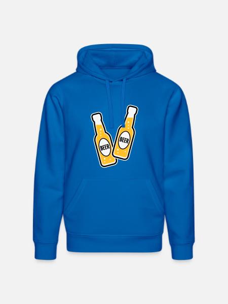 2 Bierflaschen (Bier / POS 3C) - Stanley/Stella Unisex Bio-Hoodie DRUMMER - Königsblau