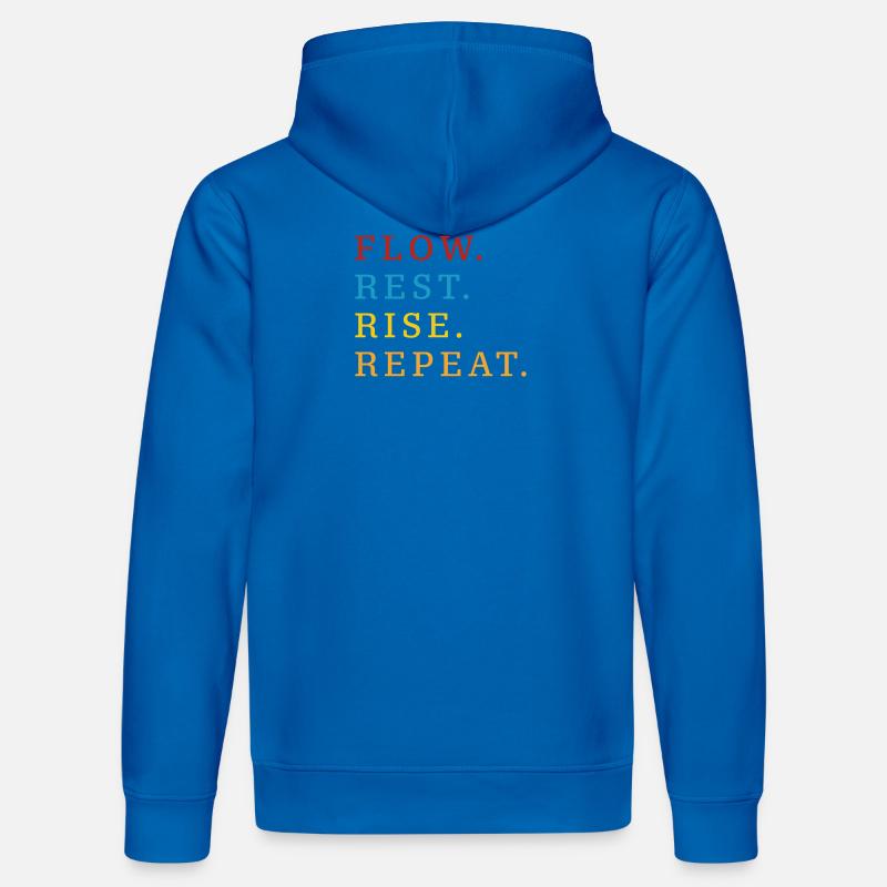 Flow Rest Montée Répéter - Sweat à capuche bio DRUMMER Stanley/Stella Unisexe - bleu roi