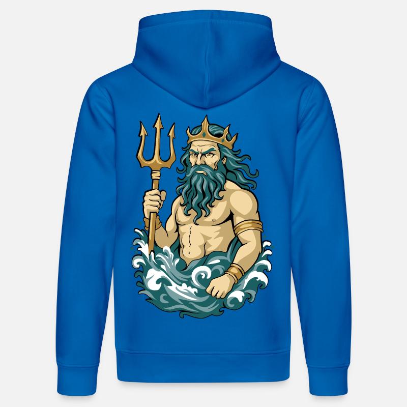 Poséidon - Sweat à capuche bio DRUMMER Stanley/Stella Unisexe - bleu roi