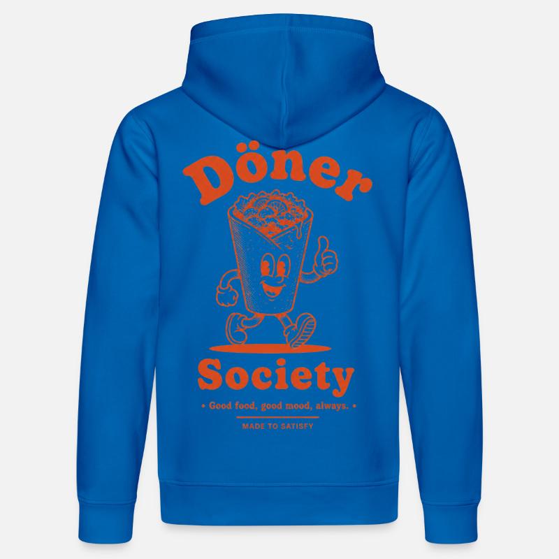 Société Döner - Sweat à capuche bio DRUMMER Stanley/Stella Unisexe - bleu roi