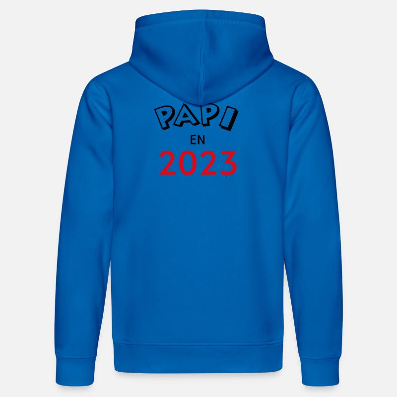 Papi en 2023 - Sweat à capuche bio DRUMMER Stanley/Stella Unisexe - bleu roi