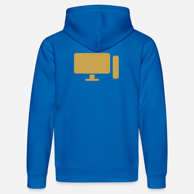 Minimal PC Setup Icon – Gamer Design - Stanley/Stella Unisex Bio-Hoodie DRUMMER - Königsblau