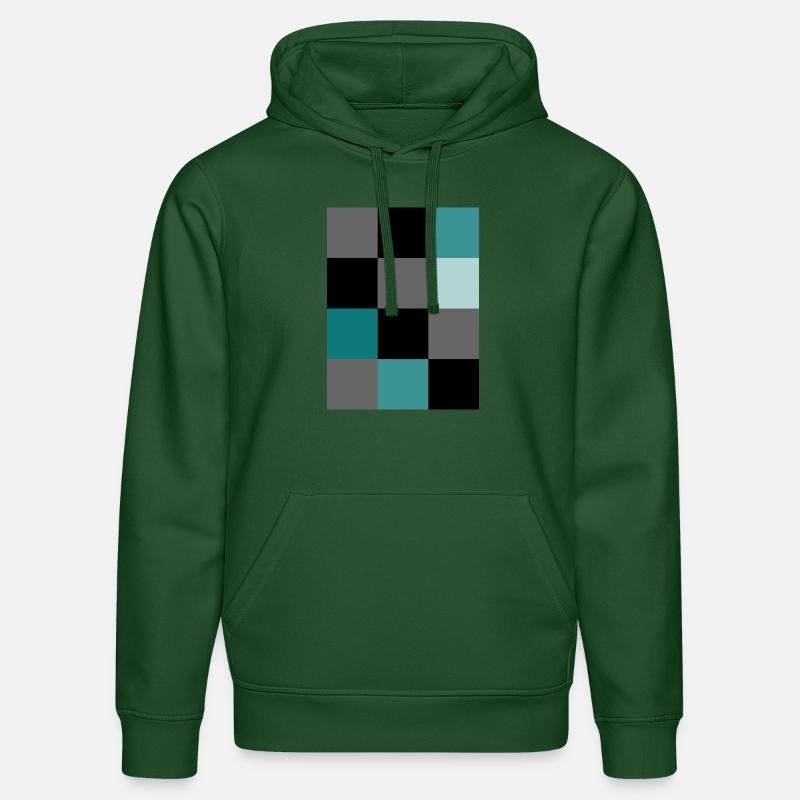 Pixel sarcelle - Sweat à capuche bio DRUMMER Stanley/Stella Unisexe - vert bouteille