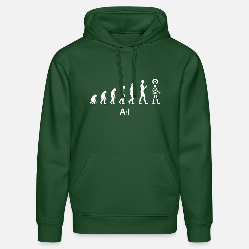 Évolution de l’IA – Intelligence artificielle - Sweat à capuche bio DRUMMER Stanley/Stella Unisexe - vert bouteille