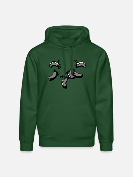 Tentakel, Octopus, Monster, Verscheurd Shirt, Alien - Stanley/Stella Uniseks bio-hoodie DRUMMER - bottlegreen