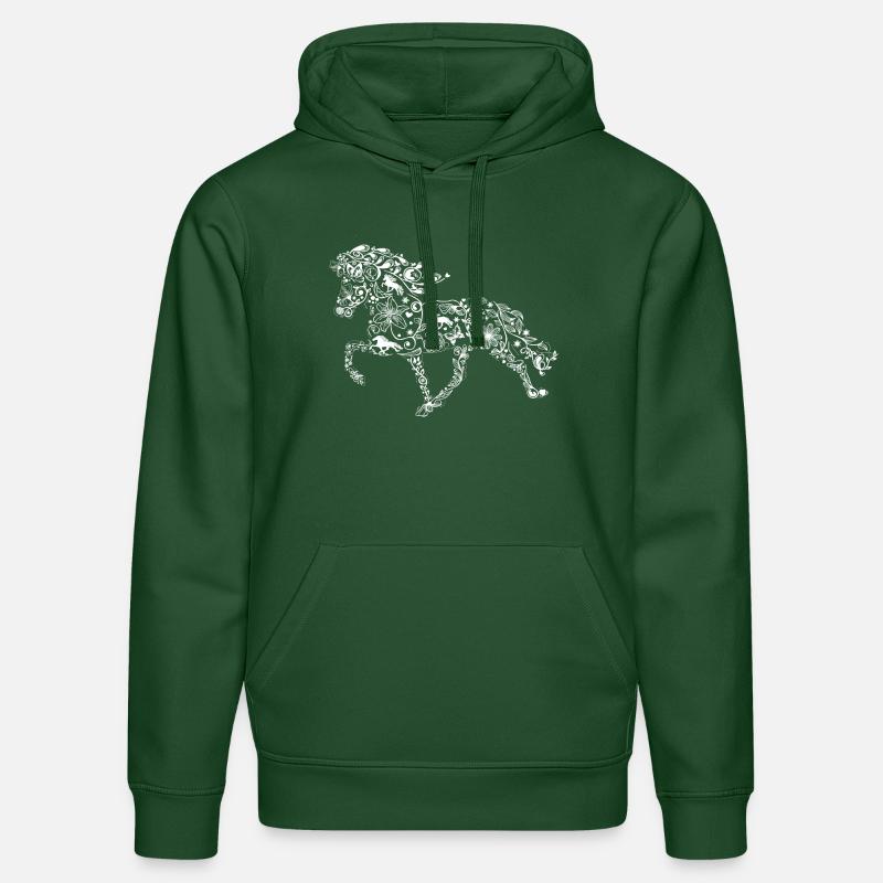 isi fleur blanche - Sweat à capuche bio DRUMMER Stanley/Stella Unisexe - vert bouteille