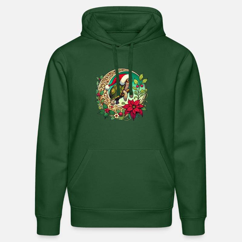 Tortue de Noël - Sweat à capuche bio DRUMMER Stanley/Stella Unisexe - vert bouteille